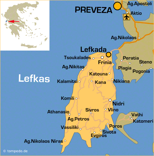 Karte Lefkada